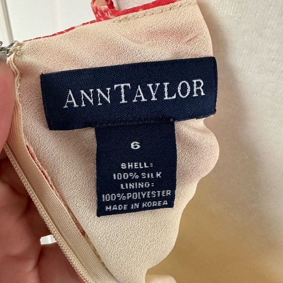 Vintage 90’s Ann Taylor 100% Silk Midi Spaghetti Strap Floral Dress - Picture 5 of 5